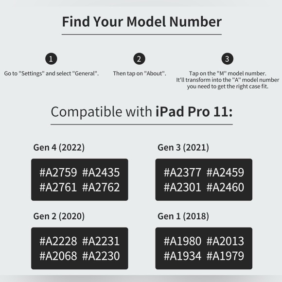 Case for iPad Pro 11” 2022 4th/3rd/2nd/1st Generation with Pencil Holder Leather - Picture 2 of 16